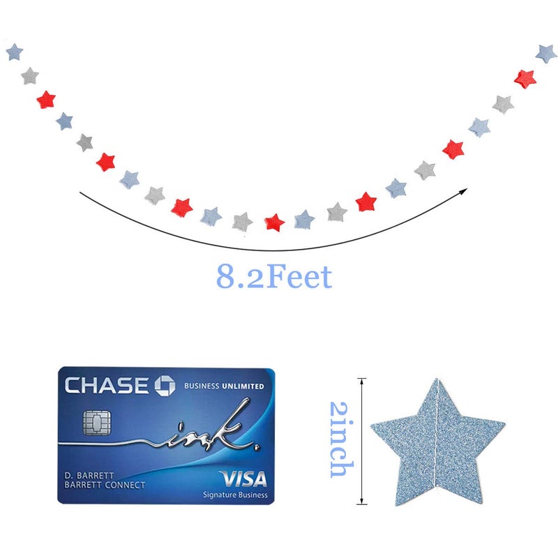 TTSAM 6 Pack Patriotic Star Streamers Garland Red White Blue Bunting Banner Paper Hanging Decorations for 4th of July American Independence Day Labor Day Holiday Memorial Day Party Supplies (50 Feet) - Image 5